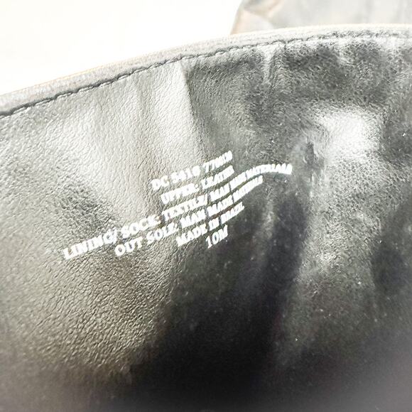 J. Jill Black Leather Knee High Riding Boots Back Zip DC5416 770130 Size 10 - Picture 2 of 5